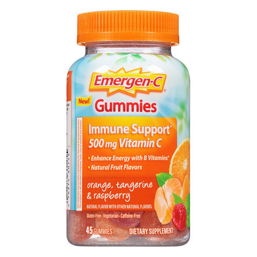 Emergen-C Gummies 500 mg Natural Fruit Flavor, 45 Ea